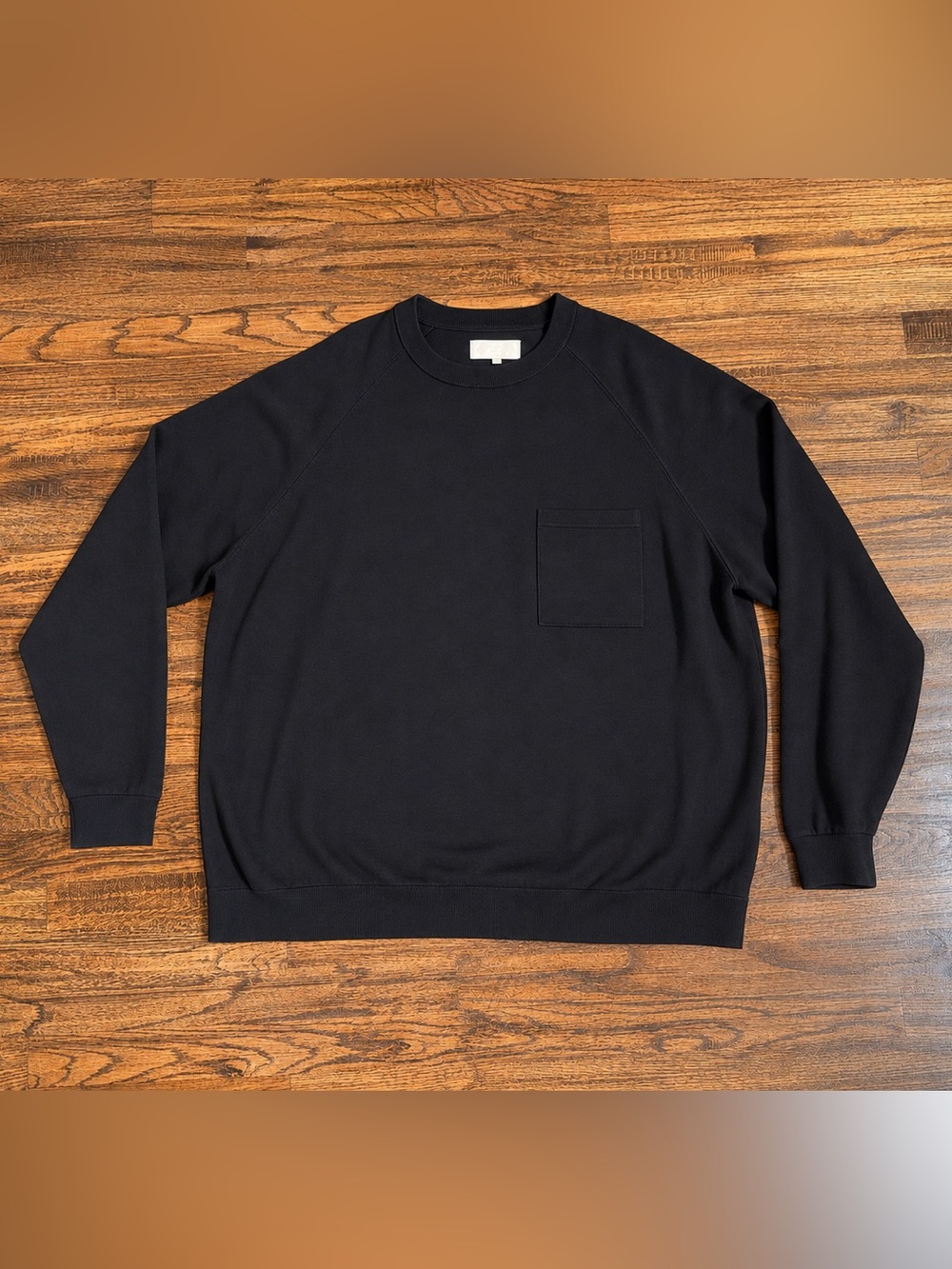 KITH 101 Fine Knit “Addison” Crewneck Knit Pocket Sweater Black Size XXL